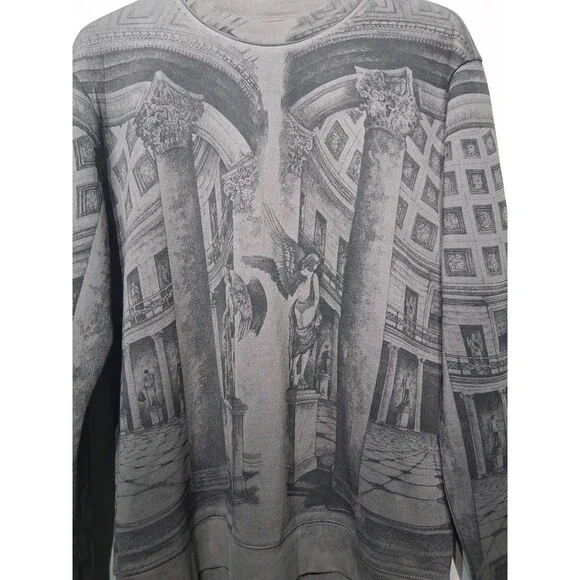 Hugo Boss Dadded Men's Oversized Charcoal Printed Sweatshirt Size S - Picture 4 of 11